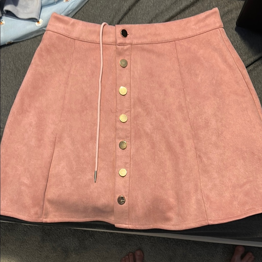 Pink Mini A-Line Skirt for Resort Wear
